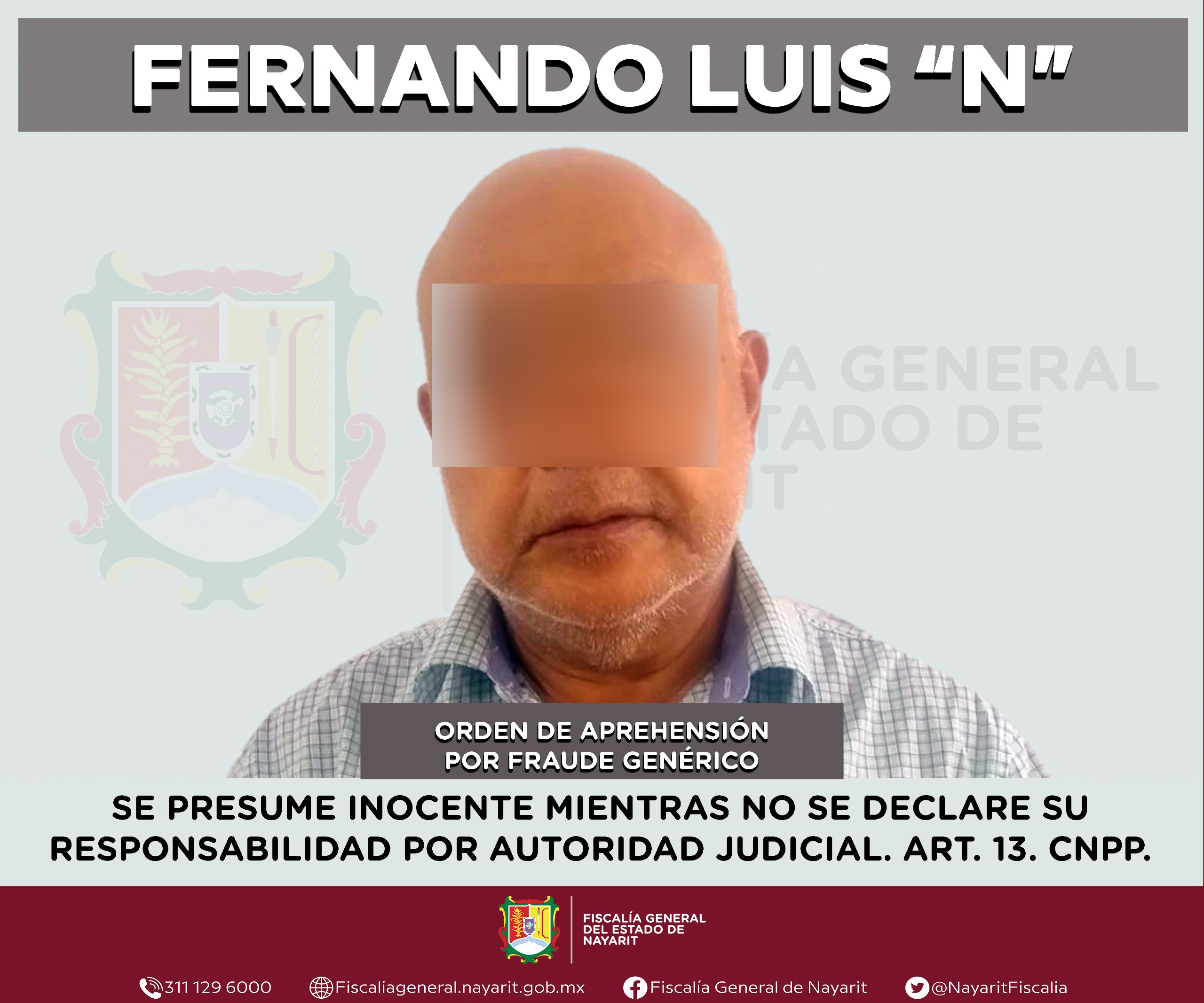 Se ejecuta orden de aprehención por fraude genérico